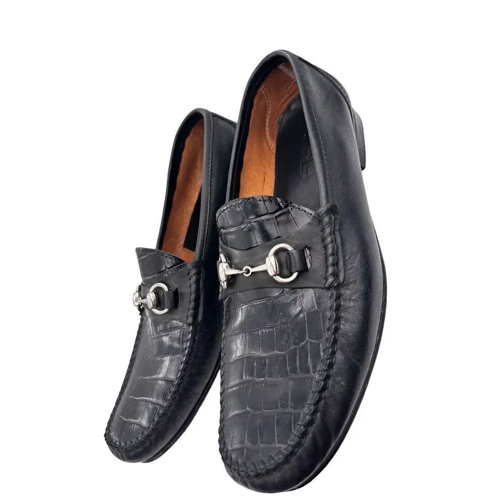 Sandro moscoloni crocodile, leather shoes size 13